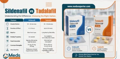 Sildenafil vs Tadalafil